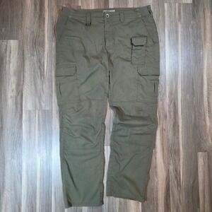 5.11 Tactical Mens Cargo Pants 36x32 Olive Green Ripstop Stryke Work Trousers